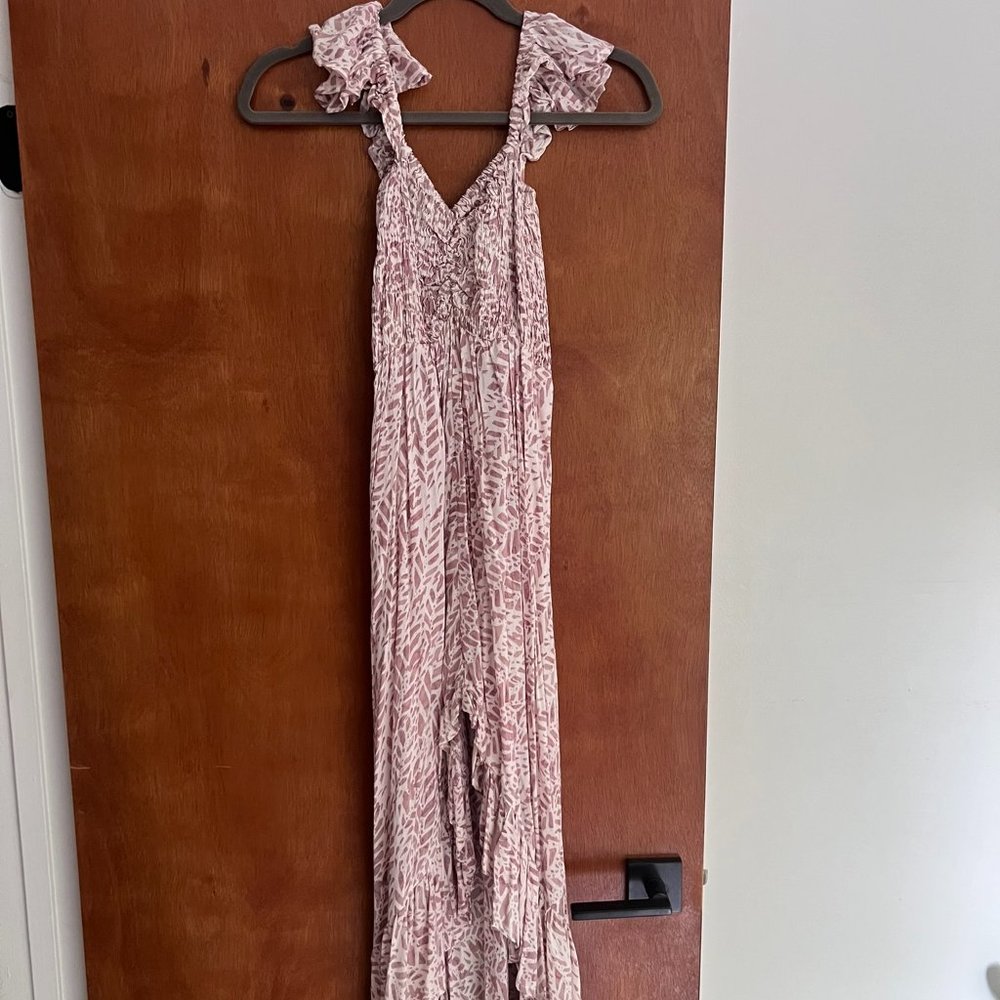 Batik Jungle Mauve Tiare Hawaii Brooklyn Maxi Dress (OS)
